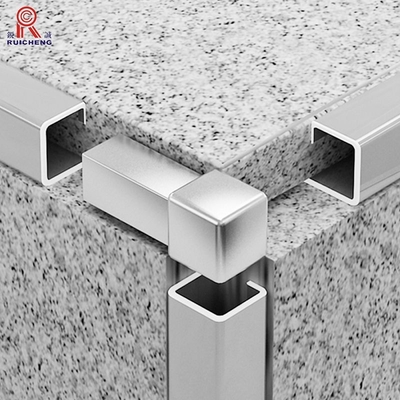 Powder Coating White Aluminum Tile Trim Square Edge Shape 3m Length T8